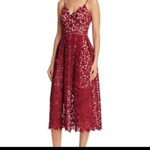Lace overlay dress